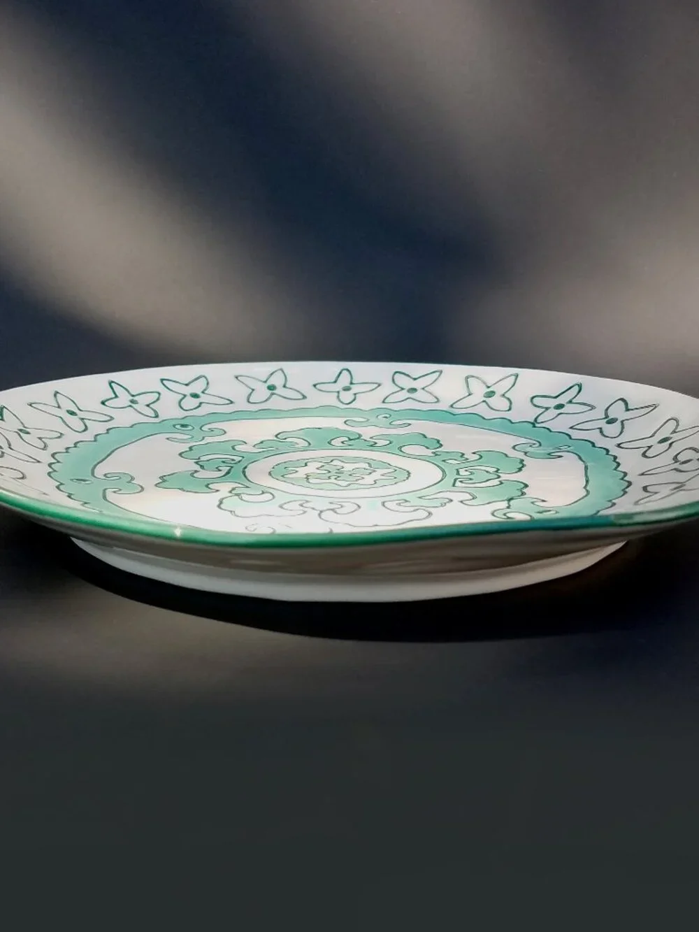 Anthropologie Gloriosa Turquoise White Side Plate